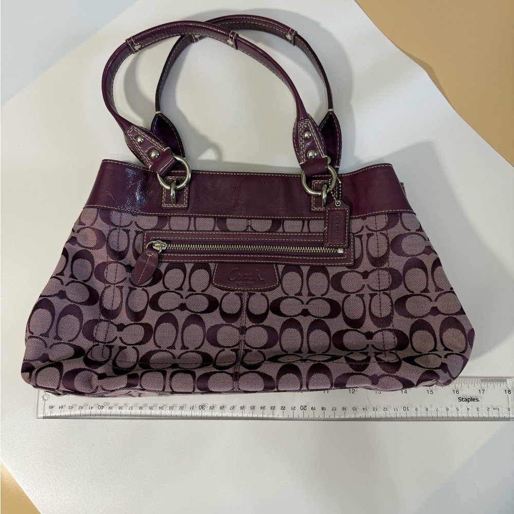 Coach Plum Signature Shoulder Bag-Preloved